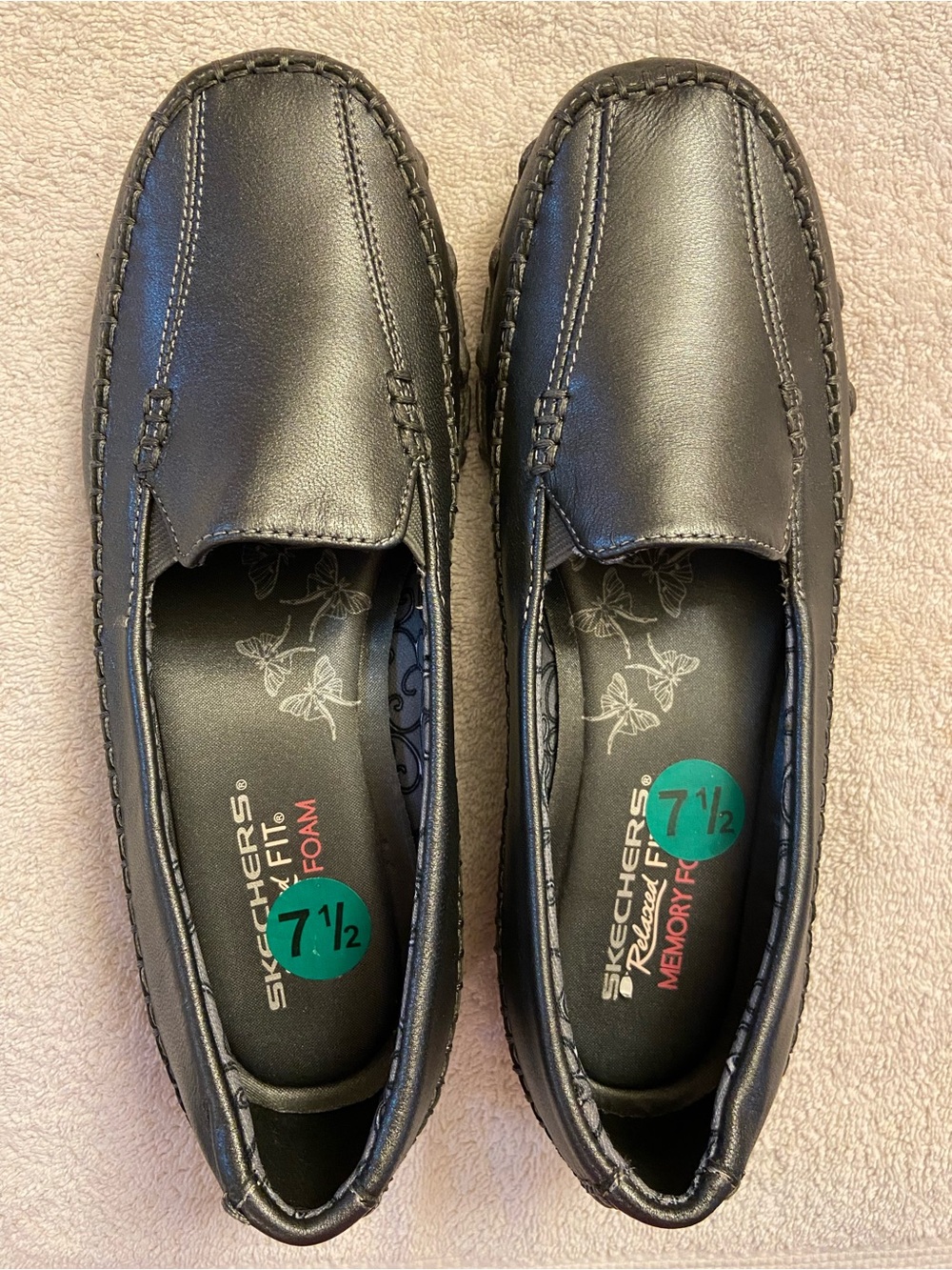 Skechers Women’s Black Slip-On Casual Loafers